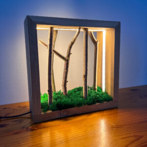 Lampa kwadratowa las z mchem - obrazek 6