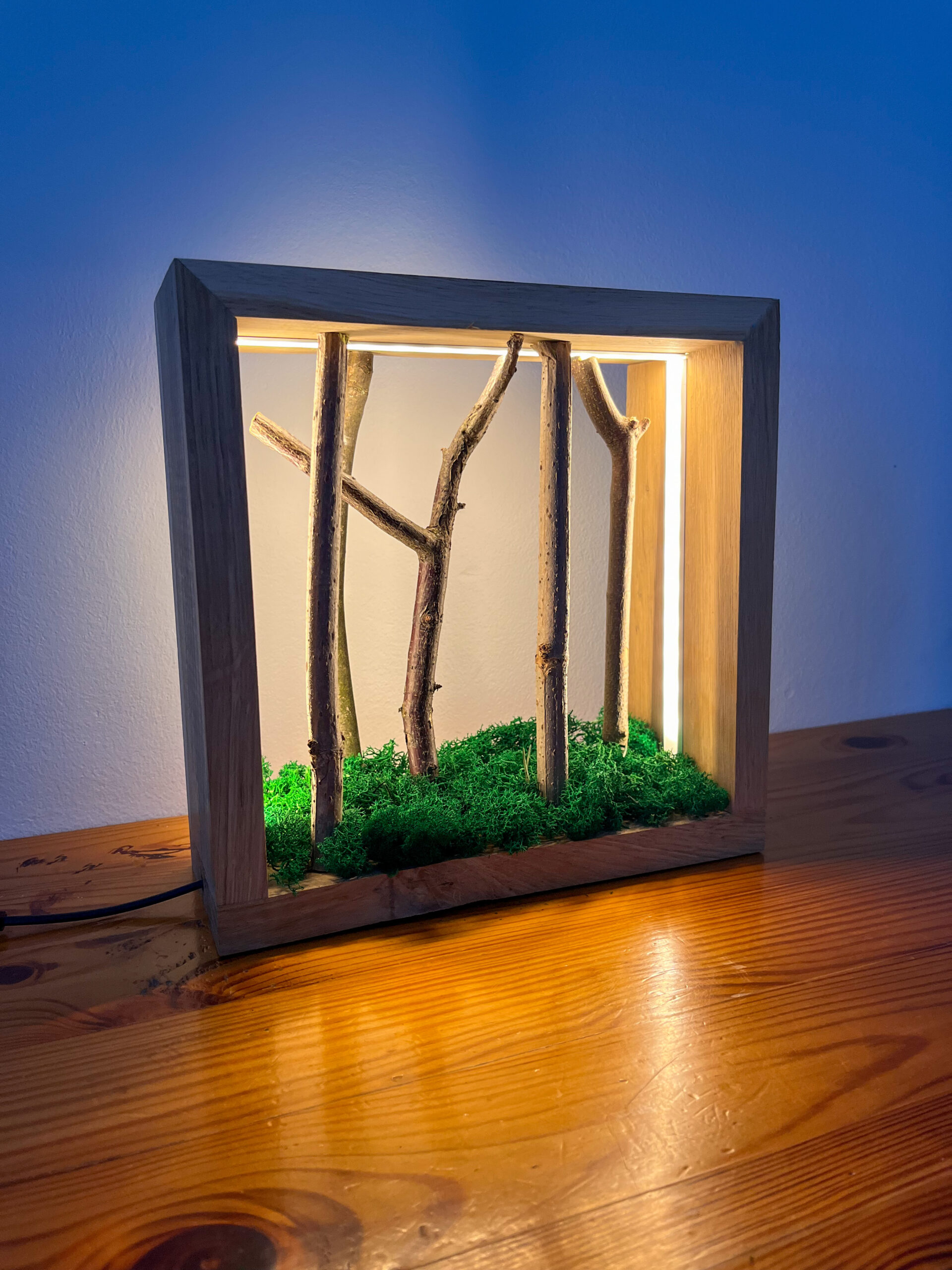 Lampa kwadratowa las z mchem - obrazek 6