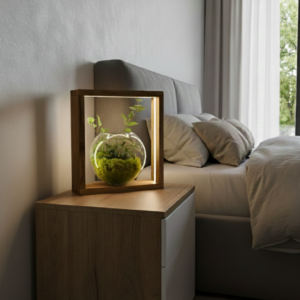 Lampa kwadrat ze szklaną kulą - obrazek 3