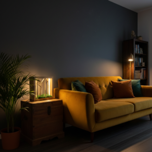 Lampa kwadratowa las z mchem - obrazek 3