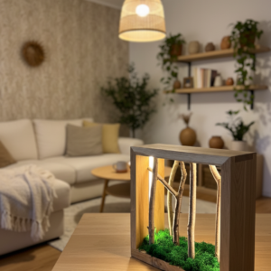 Lampa kwadratowa las z mchem - obrazek 4