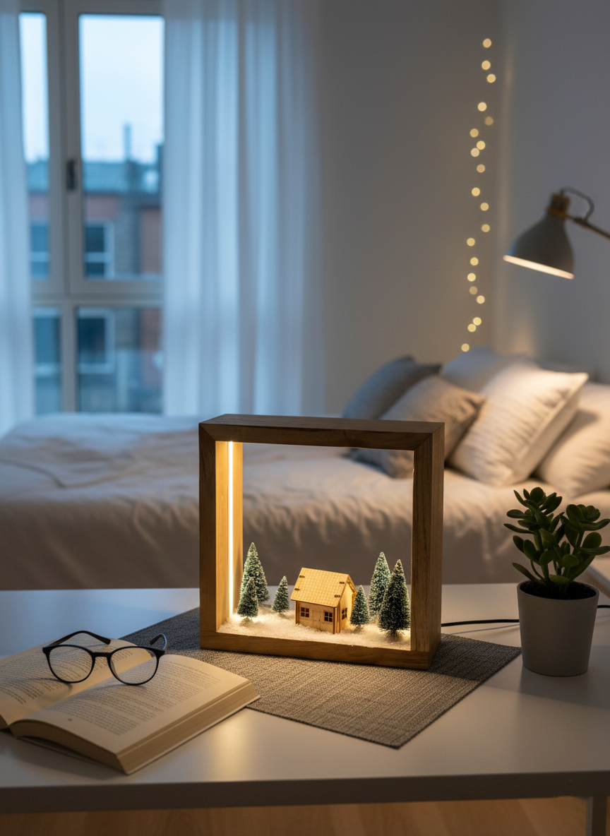 Lampa kwadrat wersja świąteczna - obrazek 3