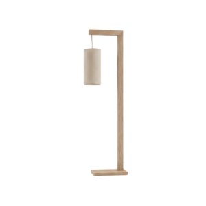 Podłgowa dębowa lampa z abażurem