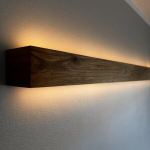Liniowa lampa ścienna dębowa - obrazek 8