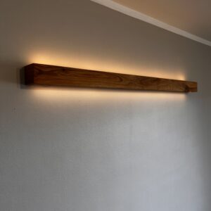 Liniowa lampa ścienna dębowa - obrazek 7